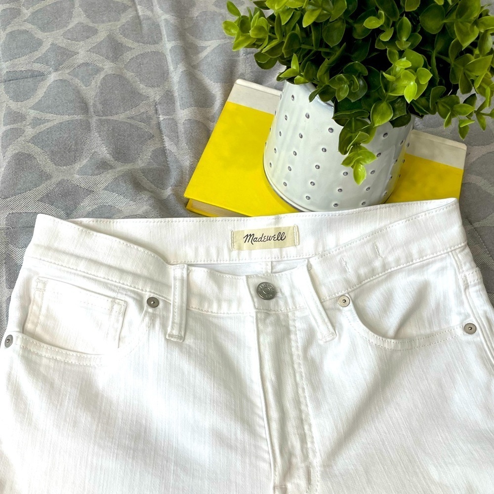 NWOT Madewell 9” High-Rise Skinny Jeans in Pure White Size 28